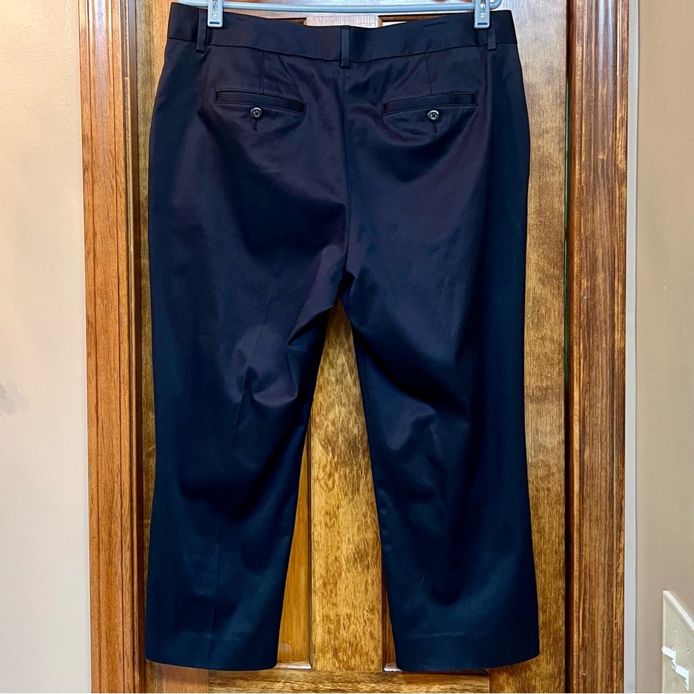 Orvis Navy Capris Wrinkle-Free‎ Cropped Chinos Sz 14 EUC - Picture 2 of 15